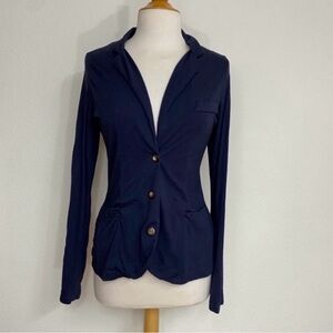 Splendid Women Navy Blue Soft Pima Cotton Mix Button Cardigan Size Medium Casual